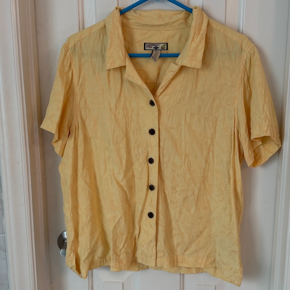 Caribbean Joe Silk Shirt - Size XL, Beach Shirt